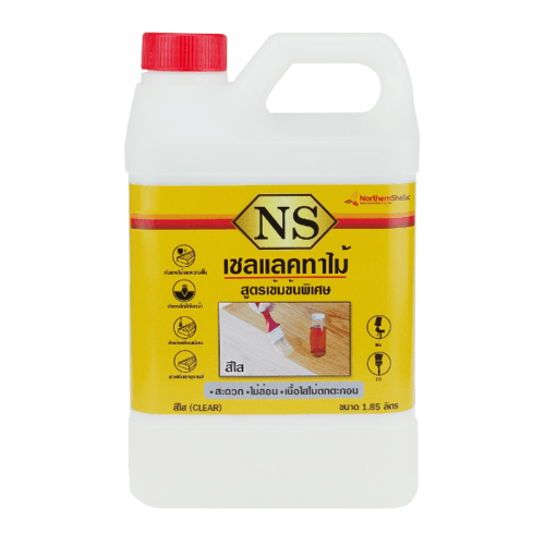 NS เชลแลคทาไม้   1.85 ลิตร สีใส