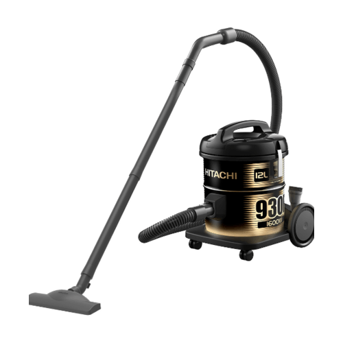 HITACHI เครื่องดูดฝุ่นแบบถัง 12 ลิตร  1600 วัตต์ CV930F BK สีดำ