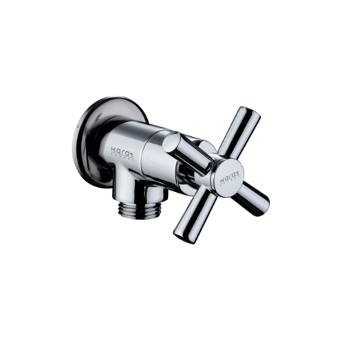 KARAT FAUCET ก๊อกเดี่ยวฝักติดกำแพง หัวกากบาท EC-01-470B-50 สีโครเมี่ยม