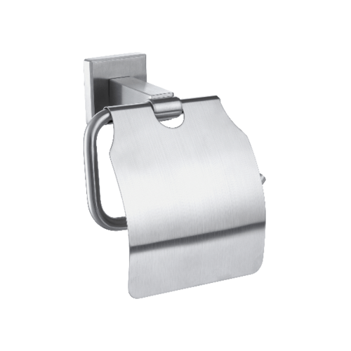 Karat Faucet ที่ใส่กระดาษชำระ แบบมีฝาปิด รุ่น Topaz สีโครเมี่ยม