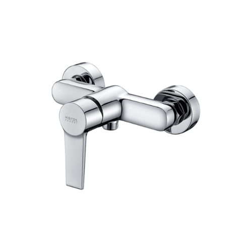KARAT FAUCET ก๊อกผสมยืนอาบแบบก้านโยก ติดผนัง สำหรับฝักบัวสายอ่อน KF-18-760-50 KF-18-760-50 สีโครเมี่ยม