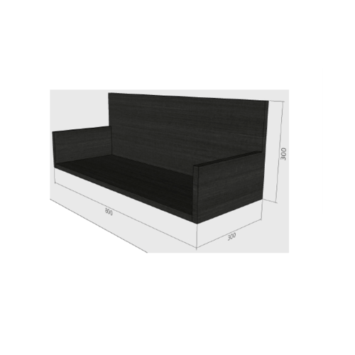 LAVAREDO ตู้แขวนช่องเสริม สั่งพิเศษ H300 x W800 xD300mm. สี LW106-Foresta Teak