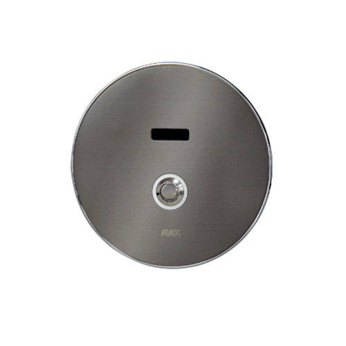 R&T ฟลัชวาล์วโถปัสสวะชายชนิดฝังผนังแบบเซ็นเซอร์พร้อมปุ่มกด LED รุ่น D32001