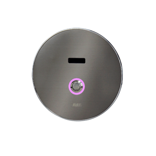 R&T ฟลัชวาล์วโถปัสสวะชายชนิดฝังผนังแบบเซ็นเซอร์พร้อมปุ่มกด LED รุ่น D32001