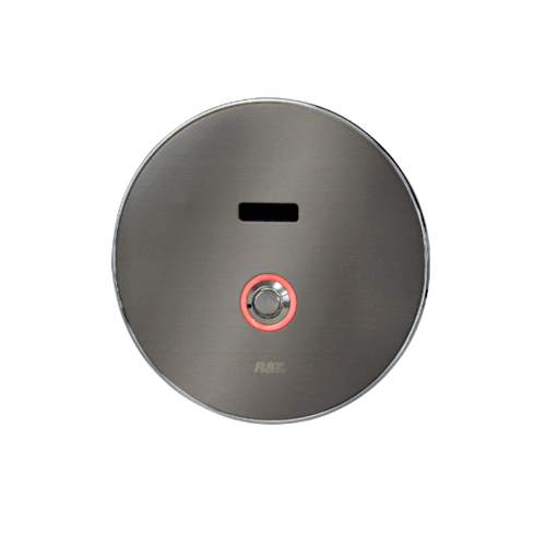 R&T ฟลัชวาล์วโถปัสสวะชายชนิดฝังผนังแบบเซ็นเซอร์พร้อมปุ่มกด LED รุ่น D32001