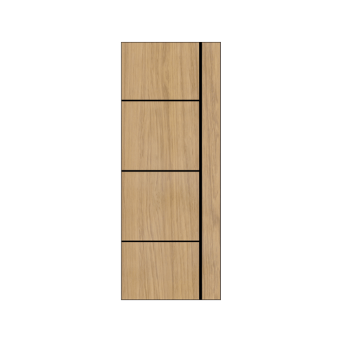 Masterwood ประตู VINYL เซาะร่องดำ ขนาด 70x200ซม.Tam maple เจาะ LMNM03