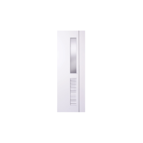 Polywood ประตู PVC ขนาด 80x200 ไม่เจาะ M-Series PM-5 สีขาว