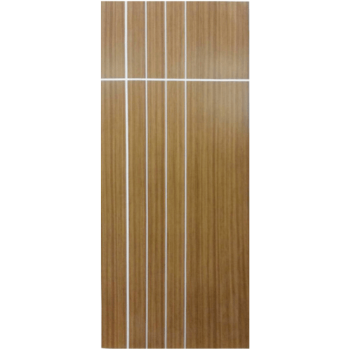 Masterwood ประตู VINYL เซาะร่อง ขนาด 90x200ซม. ZEBRANO เจาะ LMNM08 สีน้ำตาลอ่อน