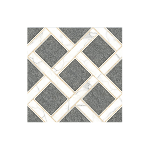 CAMPANA กระเบื้องเซรามิคปูพื้น 16x16 นิ้ว ครอส สโตน-เทา Matt (6P)