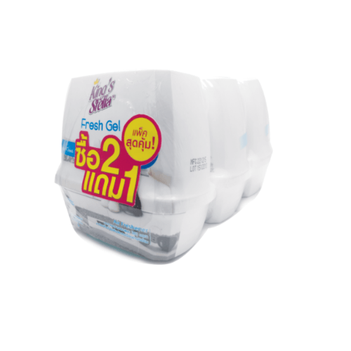 Kings Stella เจลปรับอากาศ คิงส์สเตลล่าเฟรช Clean home 180 g. 2 แถม 1 สีขาว