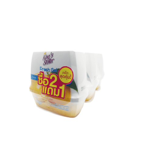 Kings Stella เจลปรับอากาศ คิงส์สเตลล่าเฟรช Orange 180g. 2 แถม 1 สีส้ม
