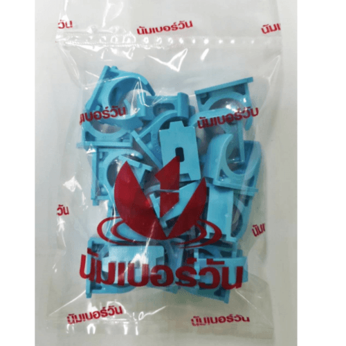 NUMBER ONE คลิปก้ามปู 1/2(18) ชั้น 8.5 (แพ็ค 20) สีฟ้า