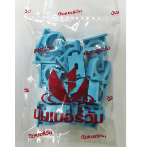 NUMBER ONE คลิปก้ามปู 1(25) ชั้น 8.5 (แพ็ค 20) สีฟ้า