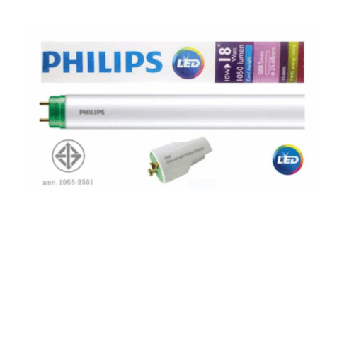 PHILIPS หลอดนีออนแอลอีดี อีโคฟิต รุ่นขั้วเขียว 10 วัตต์ 600มิล คูลเดย์ไลท์ T8 ขั้วเขียว 10 วัตต์ 600มิล คูลเดย์ไลท์ T8 สีขาว