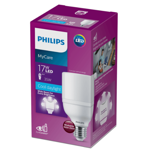 PHILIPS หลอดแอลอีดีไบร์ท 17W E27 6500K 230V 1CT/12 APR