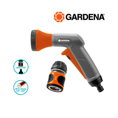 GARDENA ชุดหัวฉีดน้ำพร้อมข้อต่อ(ระบบหยุดน้ำ) รุ่น 18312-33