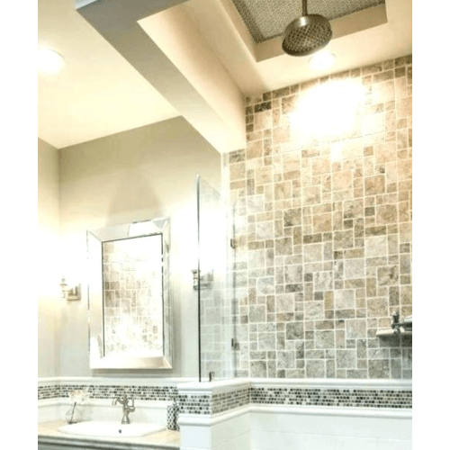 หินธรรมชาติ 30x30 ซม.โมเสคหินอ่อนเทาลายไม้ ผิวขัดมัน รุ่น NSD-NMG-019