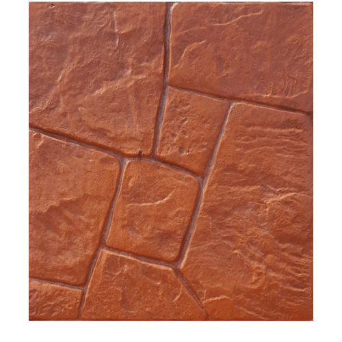 CONTEXTURE คอนกรีตพิมพ์ลาย ขนาด40x40x3.4ซม. Stone 03 สีส้ม