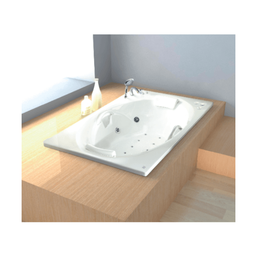 I-SPA อ่างอาบน้ำวน อัดอากาศ พร้อมก๊อก ขนาด 185x108x45 ซม. COLOGNE A BD-COA01WAF(E) สีขาว