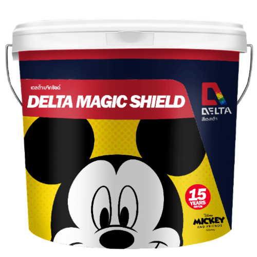 Delta สีน้ำอะครีลิค เดลต้าเมจิกชิลด์ ทาภายใน กึ่งเงา เบส A 3.6 ลิตร