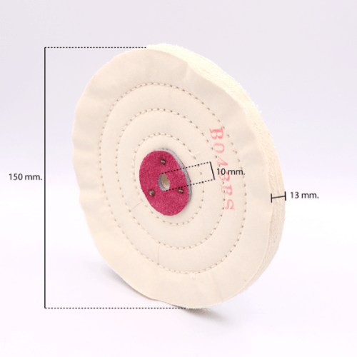 BTX ล้อผ้าขัด ขนาด 6x0.5นิ้ว แบบเย็บและตอกหนัง