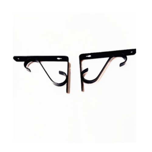 ฉากรับชั้นเหล็ก  PQS-TJ2126 19*2.5*24cm สีดำ