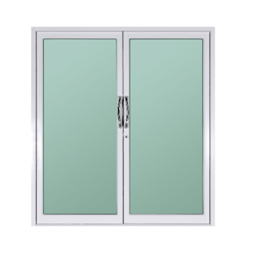 A PLUS PLATINUM ประตูอะลูมิเนียม บานสวิงคู่ A-P/011 190x205ซม. สีขาว