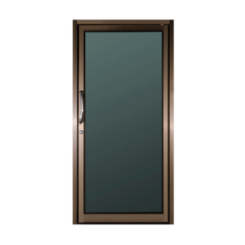 A-Plus ประตูอลูมิเนียมบานสวิงเดี่ยว ขนาด100x204cm. สีชา ไม่มีมุ้ง Like-012