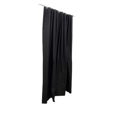 Primo ผ้าม่านห้องน้ำ PEVA รุ่น DF011 ขนาด 180x180 ซม. สีดำ