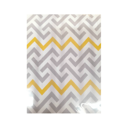 Primo ผ้าม่านห้องน้ำ PEVA ลายกราฟฟิก รุ่น DF028 ขนาด 180x180 ซม. สีเหลือง