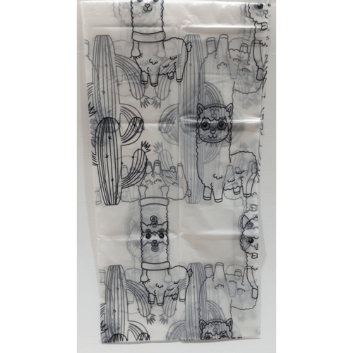 Primo ผ้าม่านห้องน้ำ PEVA ลายอัลปาก้า รุ่น DF018 ขนาด 180x180 ซม. สีขาว