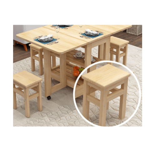 ชุดโต๊ะอาหารพับได้ 4ที่นั่ง S-02A  80x120x75cm