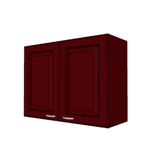 MJ ตู้แขวนบานทึบตรง 35x83x65 ซม. W608-MK สีมะค่า