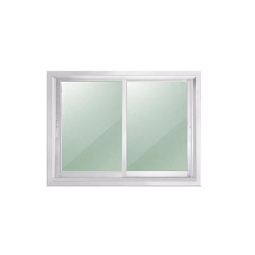 หน้าต่างอะลูมิเนียม บานเลื่อน SS 120x108ซม. สีขาว ไม่มีมุ้ง