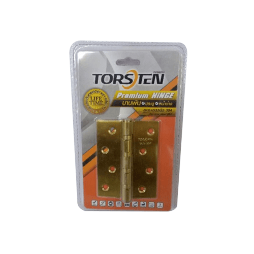 TORSTEN บานพับสเตนเลส 304 4x3x2มม. 3ชิ้น สีทอง