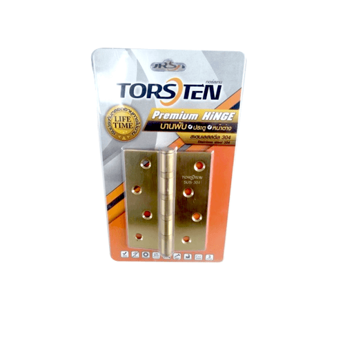 TORSTEN บานพับสเตนเลส 304 4x3x2มม. 3ชิ้น สีทอง