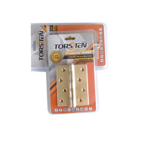 TORSTEN บานพับสเตนเลส 304 4x3x2มม. 3ชิ้น สีทอง