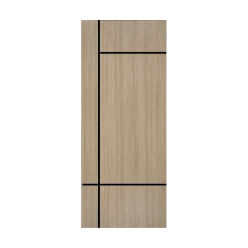 ទ្វារបិទដោយមេឡាមីន ចោះចង្អូរខ្មៅe W ME4 80cm.x200cm. Light Teaks VANACHAI