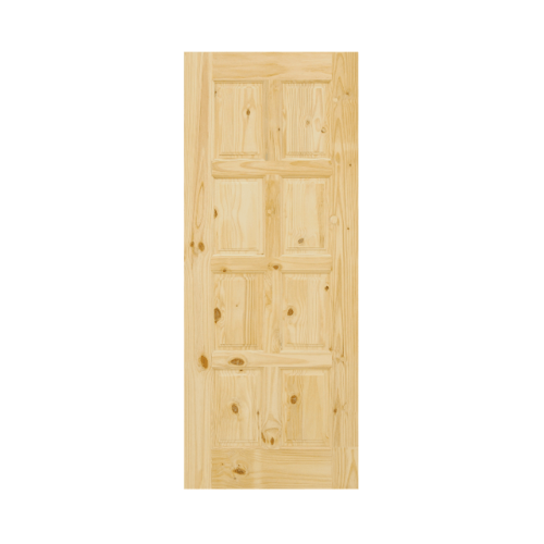 D2D ประตูไม้สนนิวซีแลนด์ ขนาด80x200 ซม. Eco Pine-016 สีน้ำตาลอ่อน