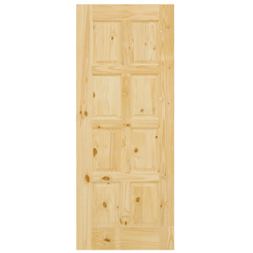 D2D ประตูไม้สนนิวซีแลนด์ ขนาด100x200 ซม. Eco Pine - 016 สีน้ำตาลอ่อน