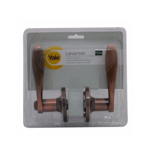 YALE มือจับก้านโยกห้องน้ำ รุ่น KL-5322-BK-US11 สีทองแดงรมดำ