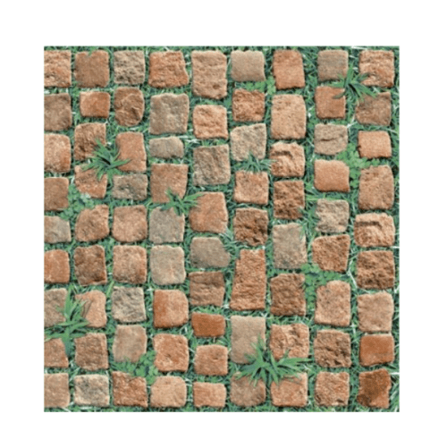 Sosuco กระเบื้องปูพื้นหน้าหยาบ16x16 เอ็มกราสซี่-บราวน์(ดิจิตอล)A.