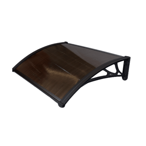 WELLINGTAN ชุดกันสาดโพลีคาร์บอเนต NHBK02-1 ขนาด 80x120 ซม. 6มม. สีชา