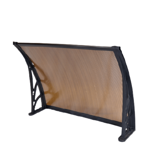 WELLINGTAN ชุดกันสาดโพลีคาร์บอเนต NHBK02-1 ขนาด 80x120 ซม. 6มม. สีชา