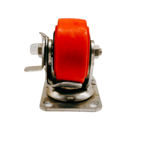 KAMPER ลูกล้อโพลียูรีเทน (PU) แป้นหมุน - มีเบรค รุ่น 1014-100B