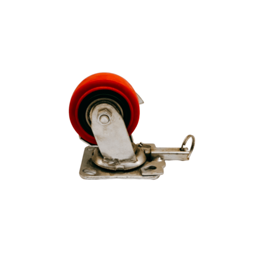 KAMPER ลูกล้อโพลียูรีเทน (PU) แป้นหมุน - มีเบรค รุ่น 1014-100B