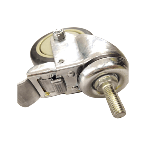 KAMPER ล้อ TPR เกลียวหมุน  มีเบรค 3นิ้ว (77มม) รุ่น 4207-77B