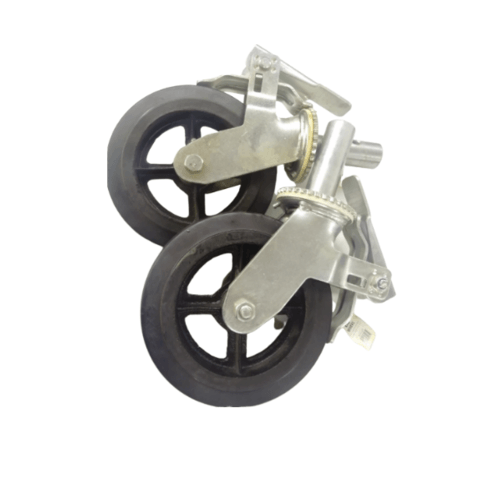 KAMPER ล้อนั่งร้านยางดำ มีเบรค 8นิ้ว (200มม) รุ่น 1153-200B