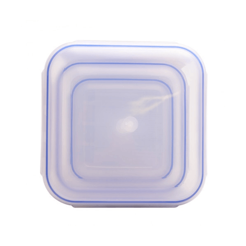 GOME ชุดกล่องถนอมอาหารพลาสติกทรงเหลี่ยม 650ML/1500ML/2800ML 3 ชิ้น/แพ็ค EYYZ13 สีน้ำเงิน