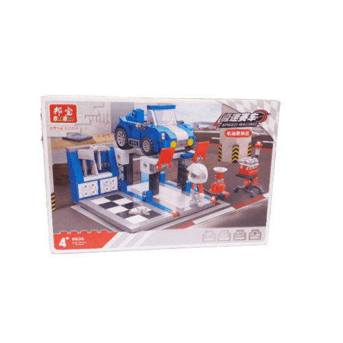 Sanook&Toys ของเล่นเด็กชุด Oil change zone 8636 สีฟ้า